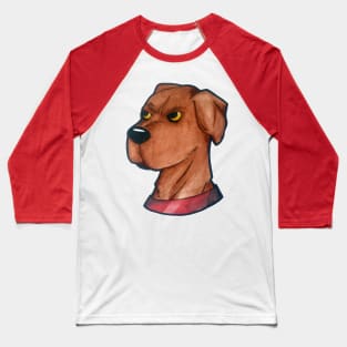 Brown Watercolor Puppy Baseball T-Shirt